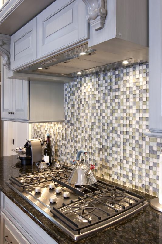 Finished Backsplash in Modern Kitchen